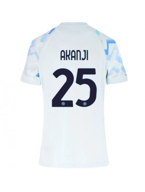 Inter Milan Manuel Akanji #25 Auswärtstrikot für Frauen 2025-26 Kurzarm Inter Milan Manuel Akanji #25 Auswärtstrikot für Frauen 2025-26 Kurzarm